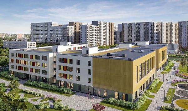 В подмосковных Химках завершили монолитные работы в школе на 1 100 учеников