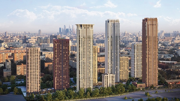 В  ЖК «Павелецкая Сити» возводится до 5 этажей в месяц